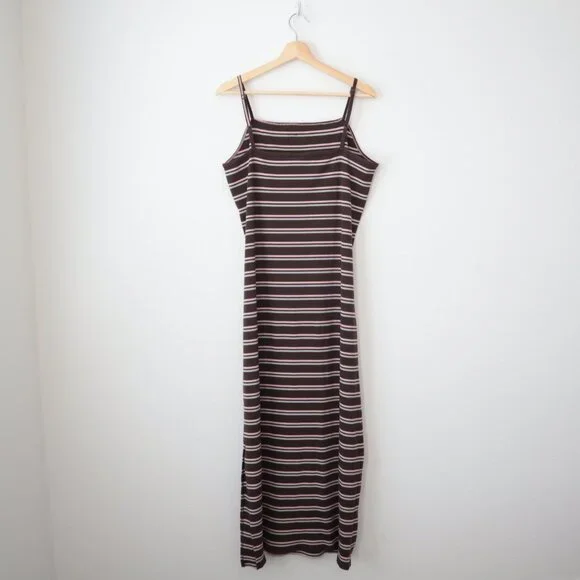 Nike Ribbed Square Neck Striped Maxi Dress | XL - Picture 6 of 7